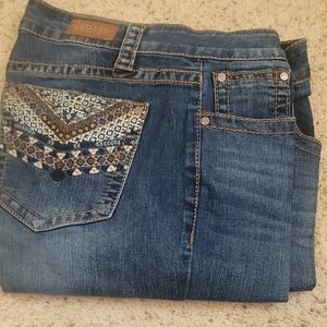 Shyanne Blue Embroidered Women's Jeans